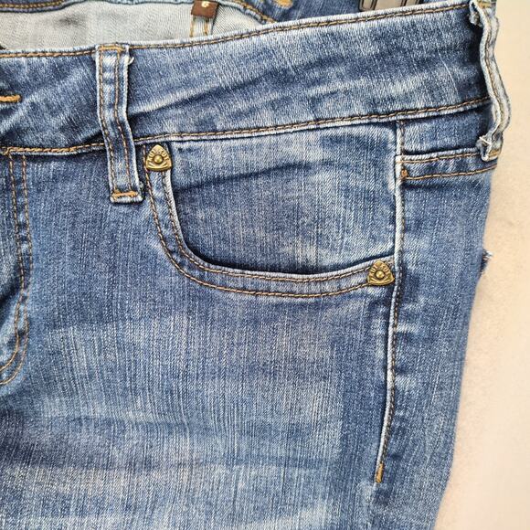 Kut from the Kloth Women's 6 Zipper Ankle Jeans Tapered Leg Stretch Denim Y2K - Picture 4 of 6